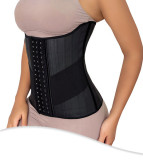 Natural Latex Women's Fitness Belt Three-breasted Buckle 25 Bone Hip Hip Tank Tummy Control Fitted Girdle