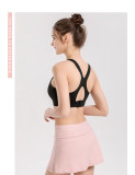 Women Sports Stretch Quick Dry Running Yoga Pants High Waist Fitness Mini Skirt
