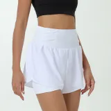 Women Summer Running Training Fitness Marathon High Waist Shorts
