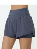Women Summer Running Training Fitness Marathon High Waist Shorts