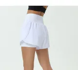 Women Summer Running Training Fitness Marathon High Waist Shorts