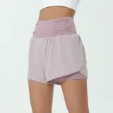Women Summer Running Training Fitness Marathon High Waist Shorts