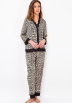 Cardigan Pyjama Damen Set Home Casual Zweiteiliges Set Outdoor Wear Damen Homewear