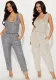 Autumn Winter Women's Fashion Sequin Sexy Sleeveless Fashion Slim Jumpsuit