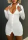 Solid Color Sexy Fashion Long Sleeve Shirt Dress