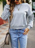 Women's Fall Winter Casual Simple Round Neck Long Sleeve T-Shirt Top