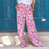 Autumn women's printed wide-leg pants Outdoor Wear Comfortable