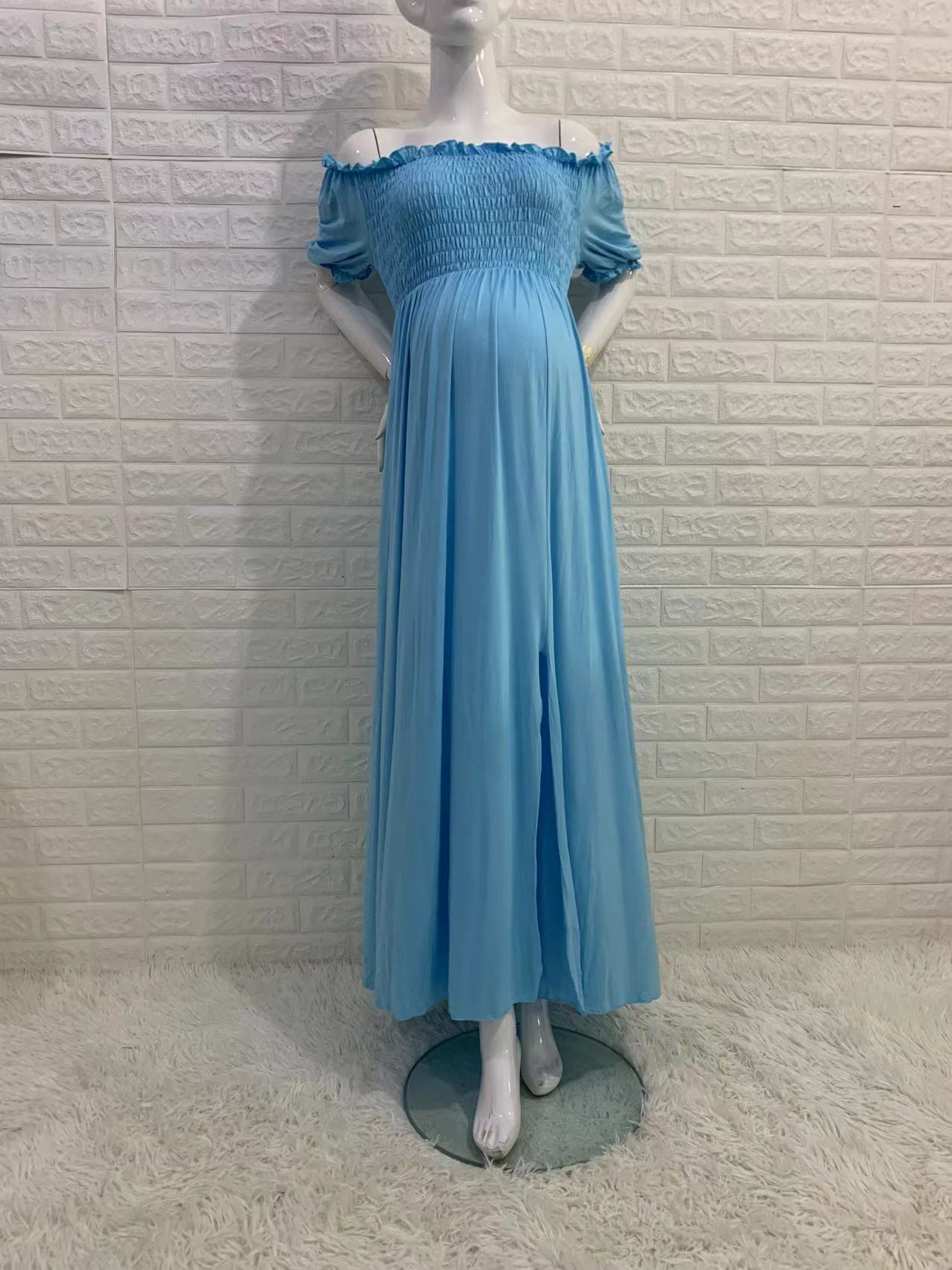 Light Blue Maternity Everyday Dress