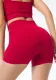 Butt Lift High Waist Seamless Yoga Pants Women's Peach Hip Tight Fitting Sweatpants Quick Dry Ribbed Gym Shorts