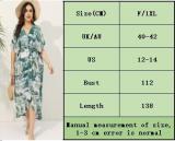 Plus Size Women Boho Print Shirt Dress