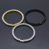 Hip Hop Jewelry Full Rhinestone 5mm Tennis Chain A Row Bracelet Men's Fashion Jewelry