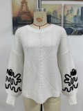 Pullover Women's Knitting Shirt Solid Color Pattern Fashion Sweater