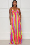 Summer Women's Slip Dress Maxi Casual Printed Dress Fashion Clothing