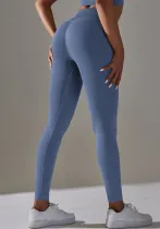 Seamless Solid Jacquard Butt Lift High Waist Fitness Yoga Pants Sports Running Yoga Cropped Pants