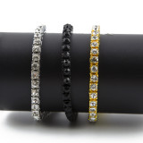 Hip Hop Jewelry Full Rhinestone 5mm Tennis Chain A Row Bracelet Men's Fashion Jewelry