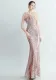 long sequins Plus Size Fat Beauty Formal Party Evening Dress