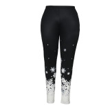 Women's Christmas Pattern Print Tight Fitting Workout Pants Track Pants Snowflake Leggings