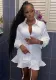 Women Clothing Autumn Long Sleeve Button Up Sexy Ruffle Dress