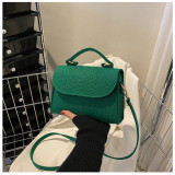 Underarm bag Korean spring popular felt bag crocodile pattern indentation Messenger bag Small square bag Shoulder bag