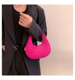 Baguette bag women's spring fashion retro felt creasing crocodile pattern underarm bag women's shoulder bag