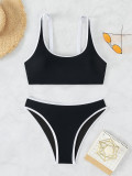 Sexy Bikini mit U-Ausschnitt, zweiteiliger Badeanzug, Badebekleidung