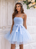 Plus Size Women's Sexy Halter Mesh Dress Party Princess Dress