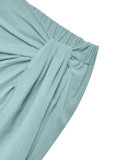 Fashion Spring Summer Women's Solid Color Casual Halter Neck Sleeveless Skirt Set For Women