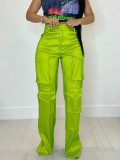 Women's Fashion Casual Solid Pocket Cargo Pants