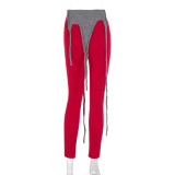Women's Clothes Fall Winter Fashion Style Knitting Tight Fitting Casual Pants Long Pants