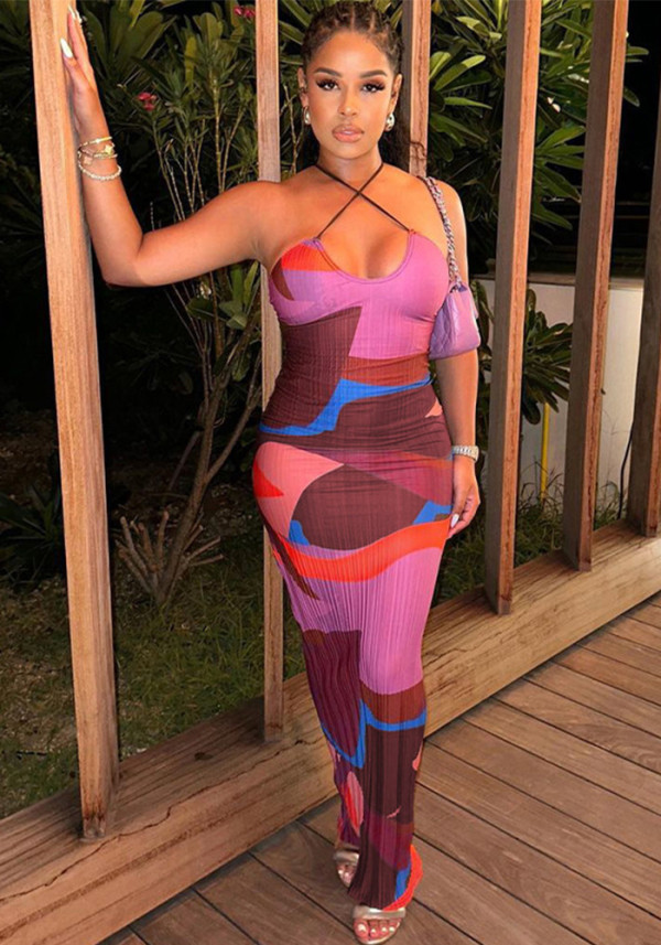Sexy rückenfreies Trägerkleid für Damen im Herbst