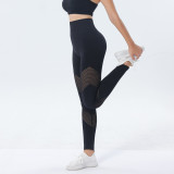 Outdoor Wear Quick-Drying Hollow Tummy Control Butt Lift Long Yoga Pants Women's Seamless High Waist Yoga Fitness Pants Trousers