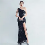 Plus Size Women Sequined Formal Party Maxi Evening Dress