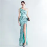 Plus Size Women Sequined Formal Party Maxi Evening Dress