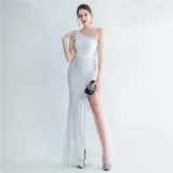 Plus Size Women Sequined Formal Party Maxi Evening Dress