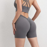 Back V Yoga Pants Women Butt Lift Sexy Hot Shorts Buttocks Line Sports Fitness Pants
