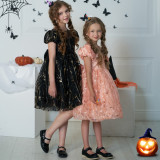Children's dress girl dress princess dress embroidery puff sleeve Halloween cos performance costume