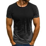 Men's Fashion Sports Fitness Style Printed T-Shirt Men Summer Short Sleeve T-Shirt