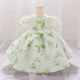 Baby girl dress children's dress short-sleeved skirt child princess girl's first birthday dress