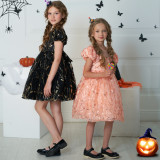 Children's dress girl dress princess dress embroidery puff sleeve Halloween cos performance costume