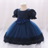 Children's dress mesh princess dress girl baby first birthday dress fluffy Mesh Baby Dress