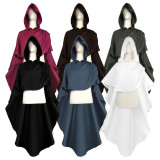 Halloween cos clothing retro medieval knight cape Maxi hooded cloak