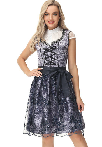 Bavarois National Oktoberfest Munich Allemagne Femme Costume Halloween Maid Dress