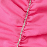 Women's Sexy Slim Camisole Top Diamond Embellished Crop Solid vest