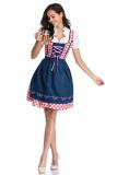 Halloween Beer Girl Cosplay Dress Plaid Costume Maid Costume