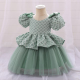 Children's dress Cascading Ruffles Dress Children's dress princess dress girl baby first birthday kids Dress