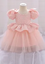 Children's dress Cascading Ruffles Dress Children's dress princess dress girl baby first birthday kids Dress