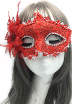 Halloween prom princess side flower mask