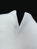 Plus Size Women Balloon Sleeves Turndown Collar Embroidered Top
