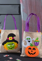 Bolsa de dulces de regalo de Halloween Bolsa de tela Jack-O-Lantern