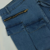 Women's Wash Style Street Cargo Zip Pocket Stretch Shorts